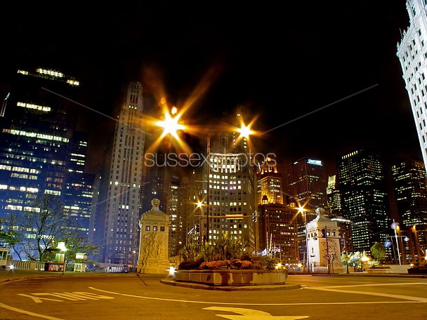 Chicago at Night Photo