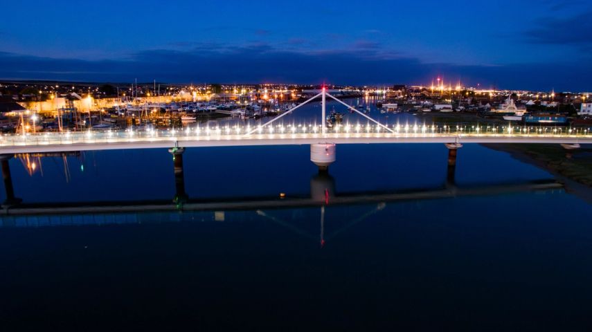 The Footbridge Mast at Blue Hour