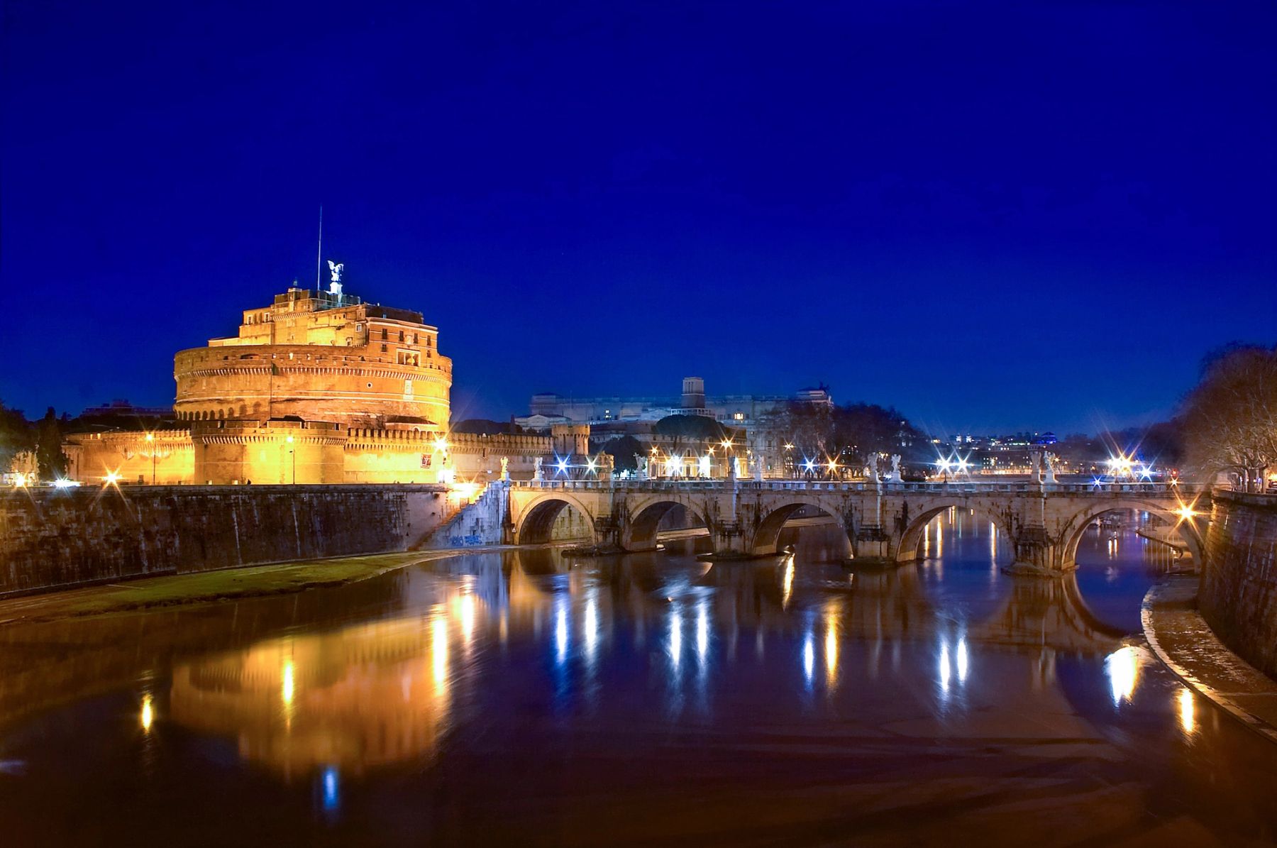 Castel Sant'Angelo at Blue Hour, Rome, Italy