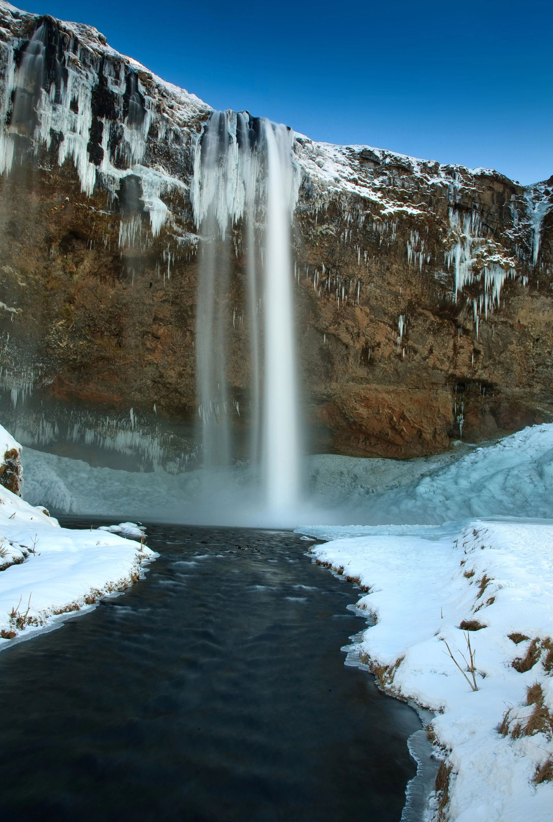 The Waterfall in Winter, Iceland