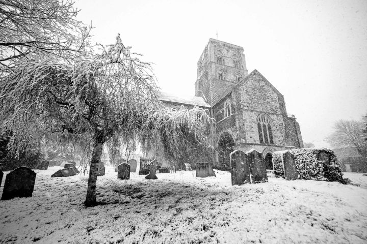 The Churchyard in Snow