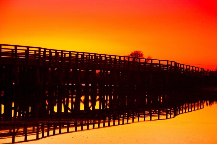 The Toll Bridge at Sunset