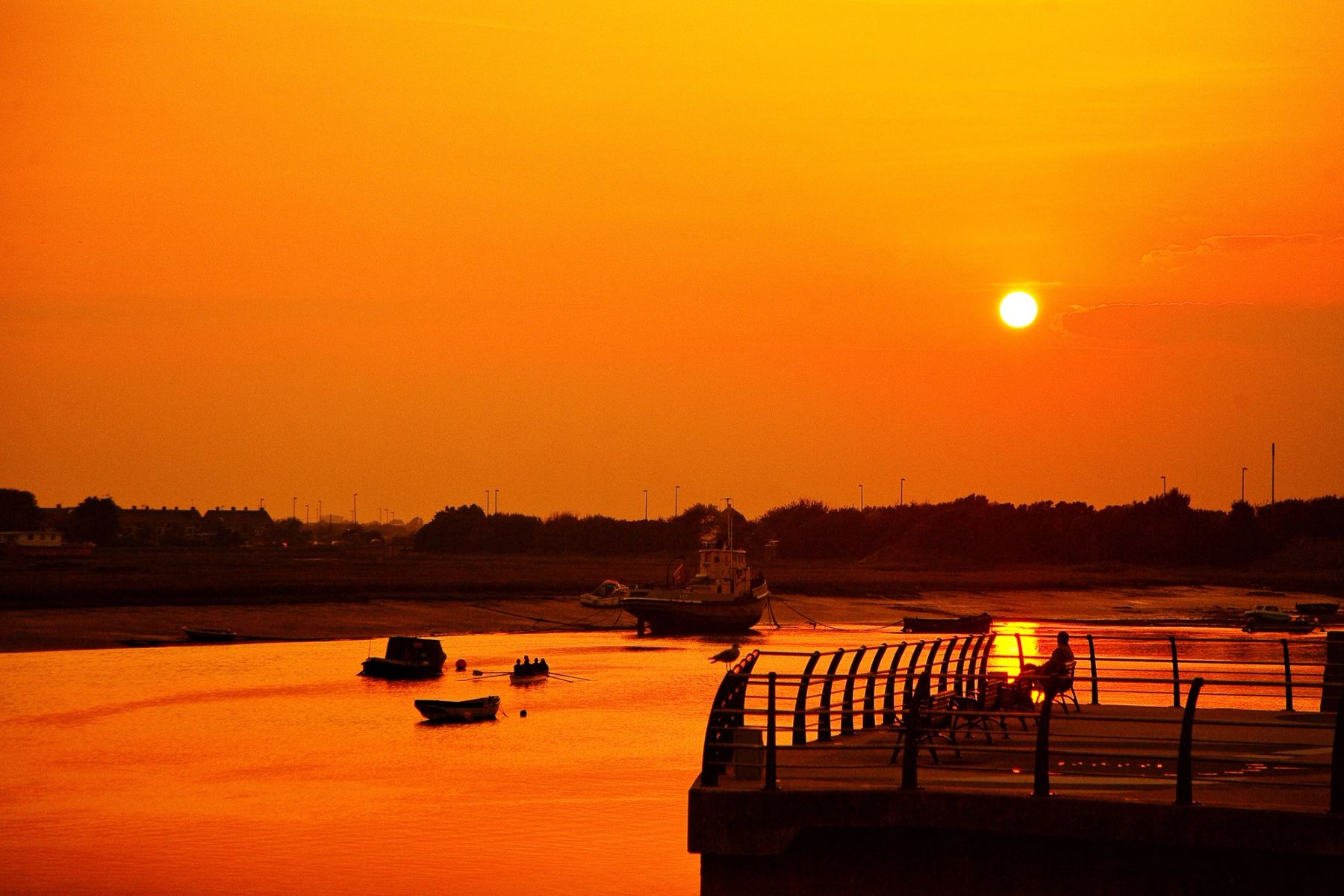 Sunset over the Moorings, River Adur