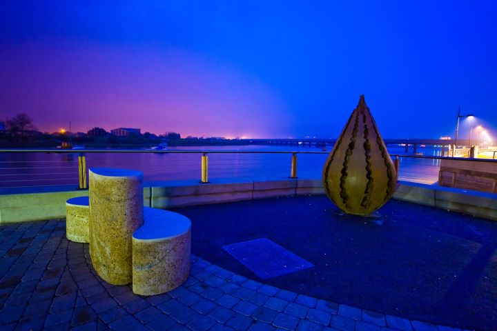 Riverside Sculptures at Dusk