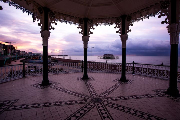Inside the Bandstand at Dusk