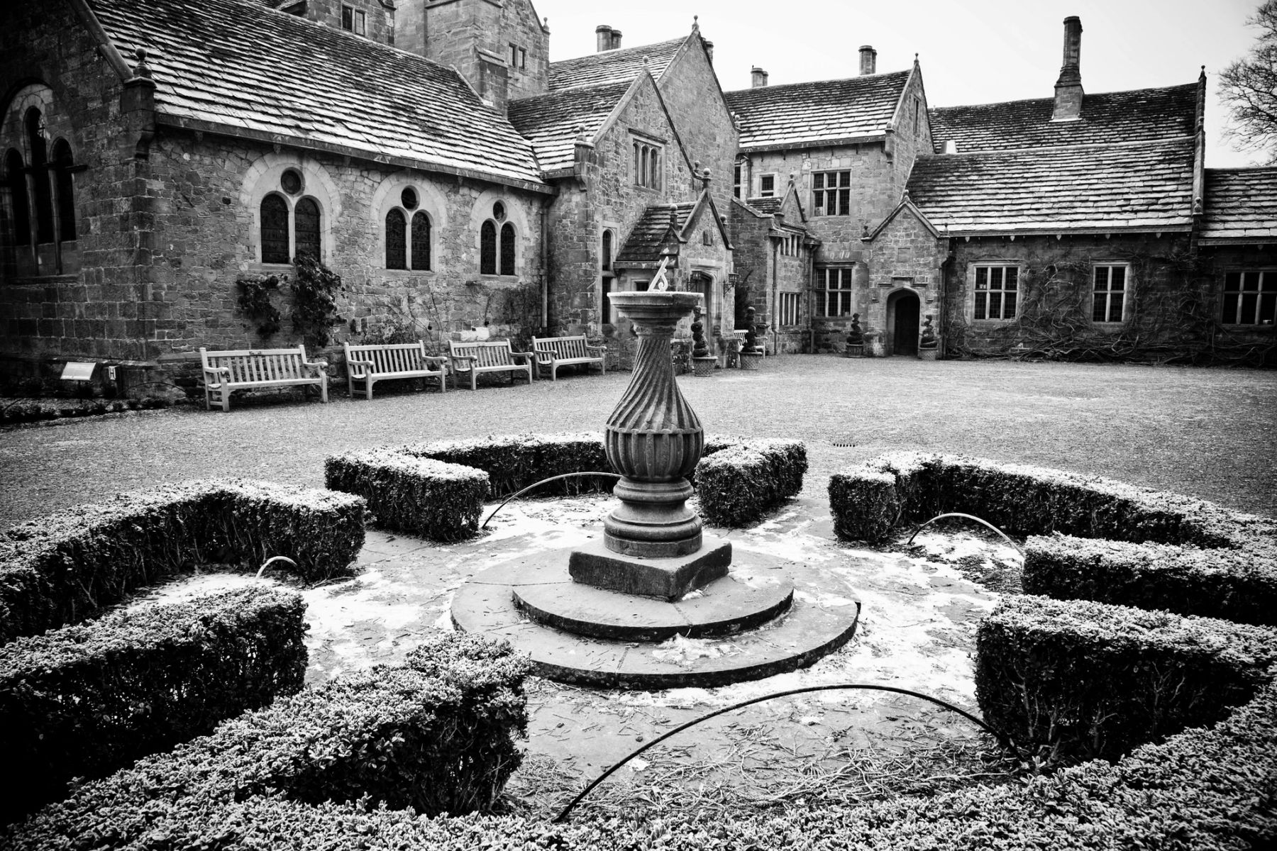 The Snowy Courtyard, Wakehurst, Ardingly