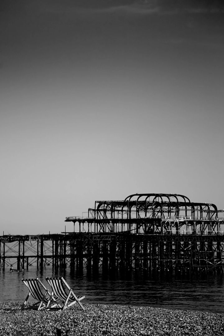Deckchairs and the West Pier