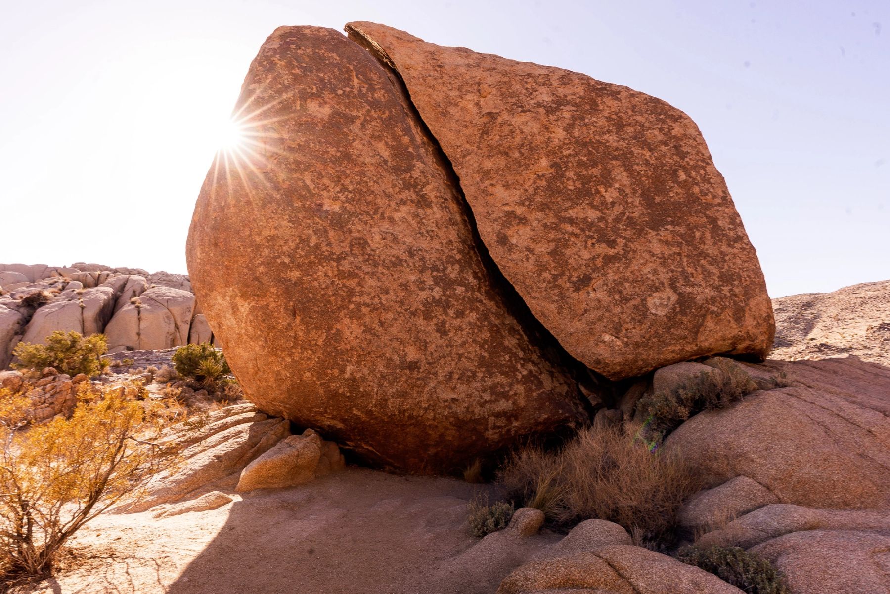 Split Rock Sunburst, Joshua Tree, California
