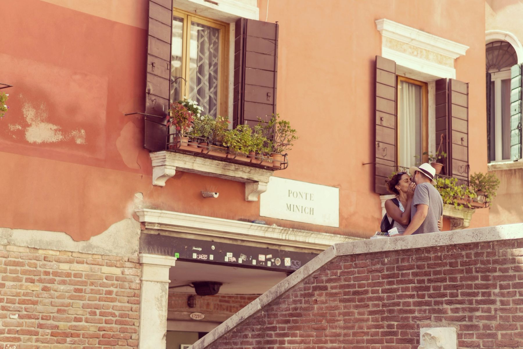 Lovers on the Bridge, Venice, Italy