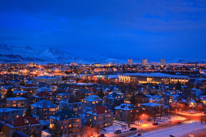 Reykjavik Rooftops at Dusk