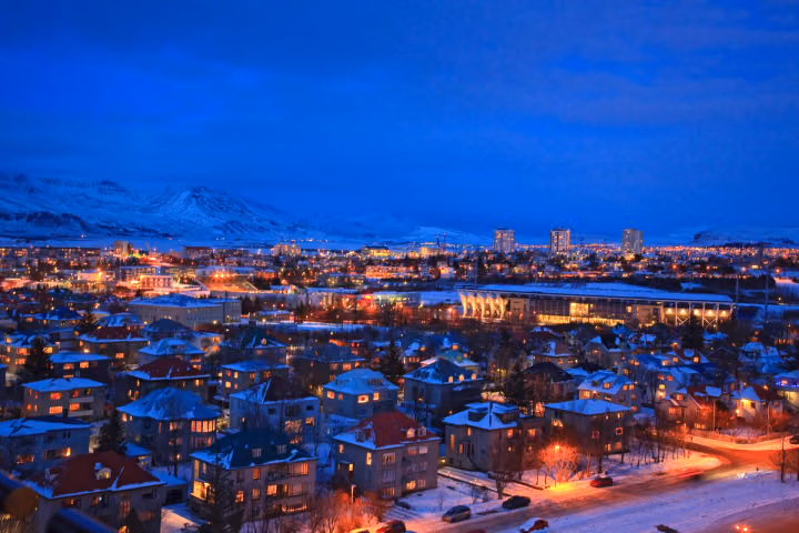 Reykjavik Rooftops at Dusk