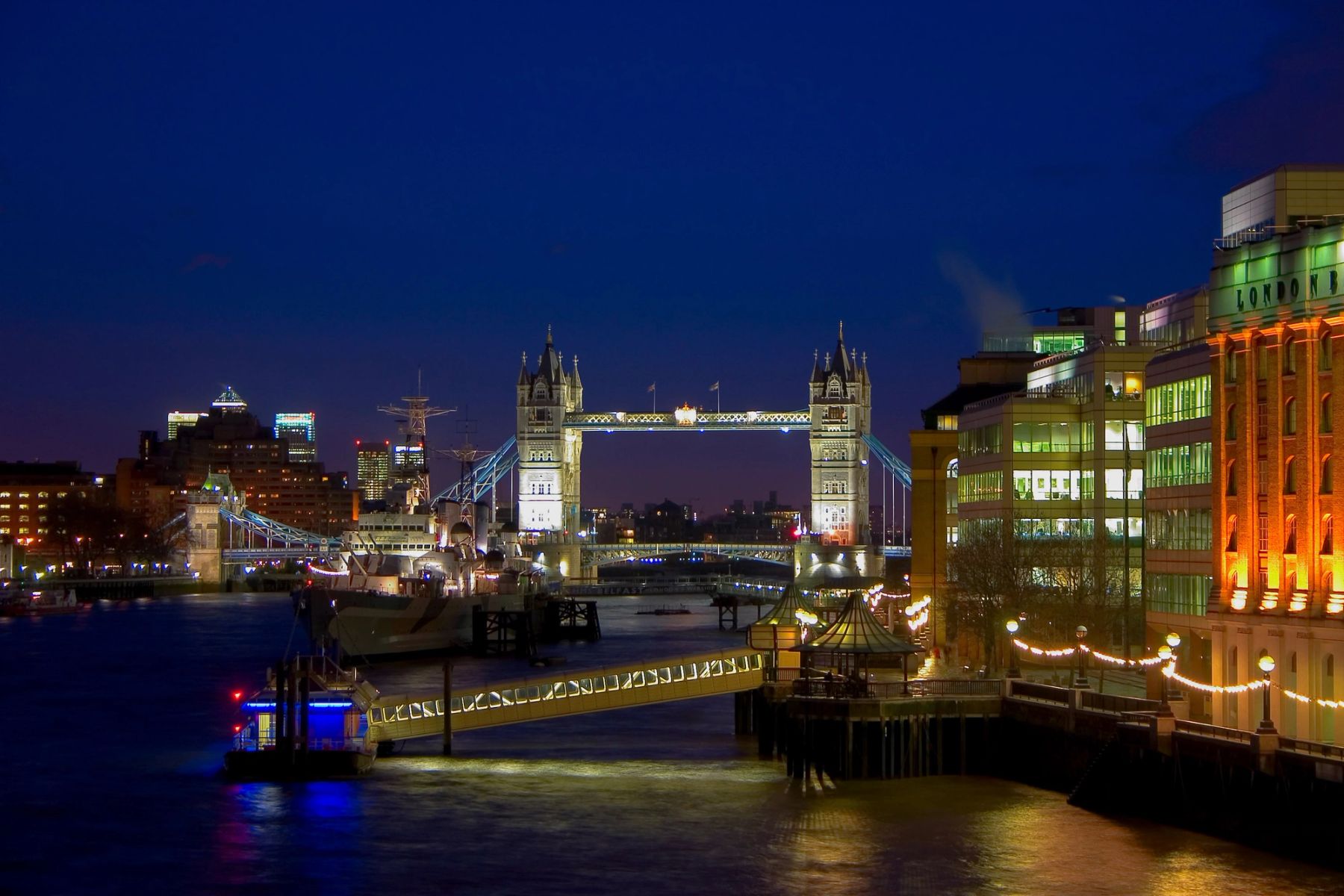 Tower Bridge from Butler's Wharf, Tower Bridge, London