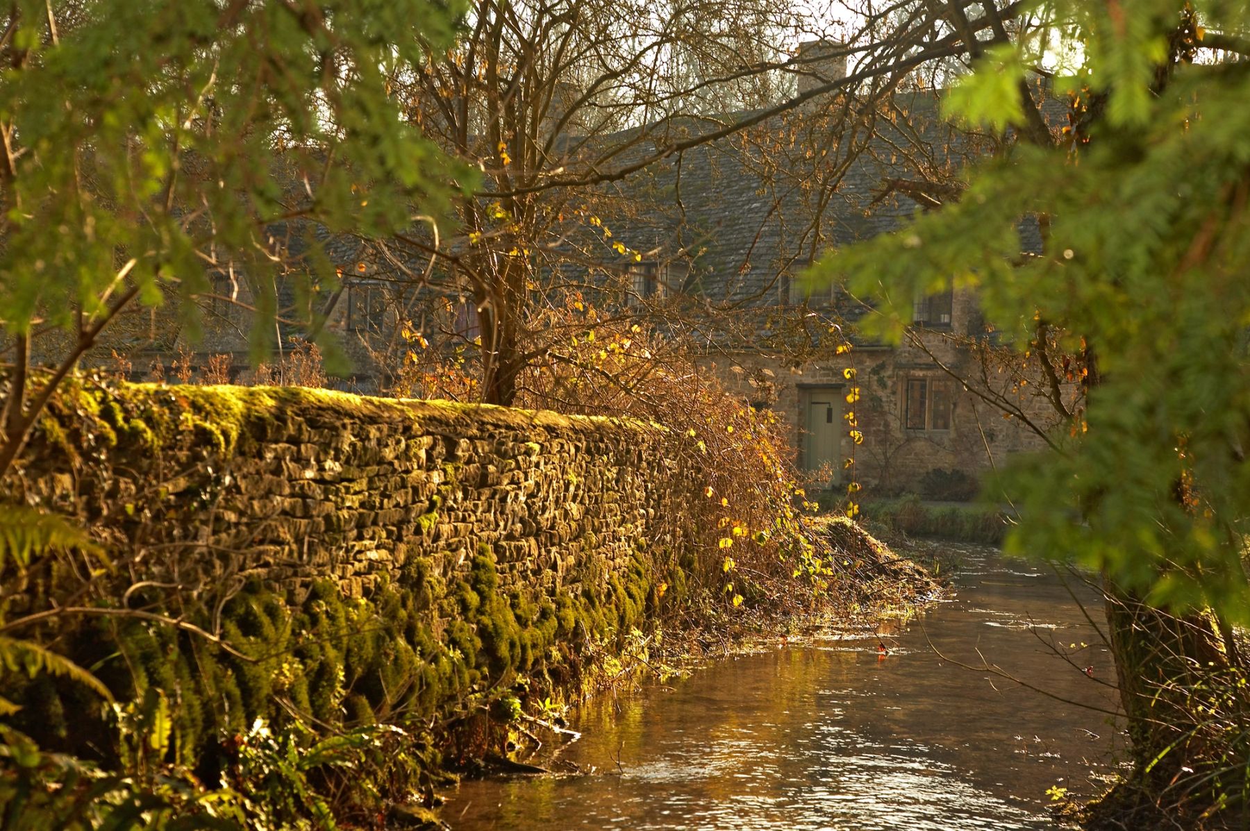 The Mossy Wall, Bibury, Gloucestershire