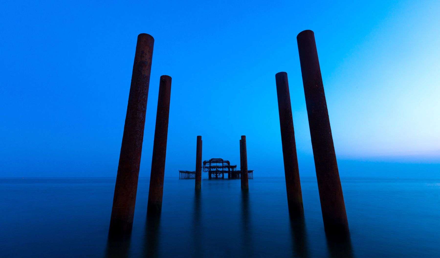 Blue Hour Pillars, Brighton