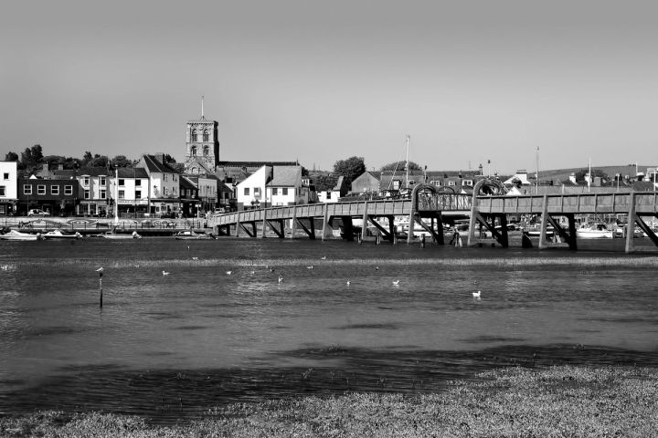 The Old Footbridge in Black and White