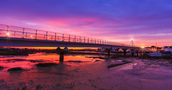 Adur Ferry Bridge at Dusk