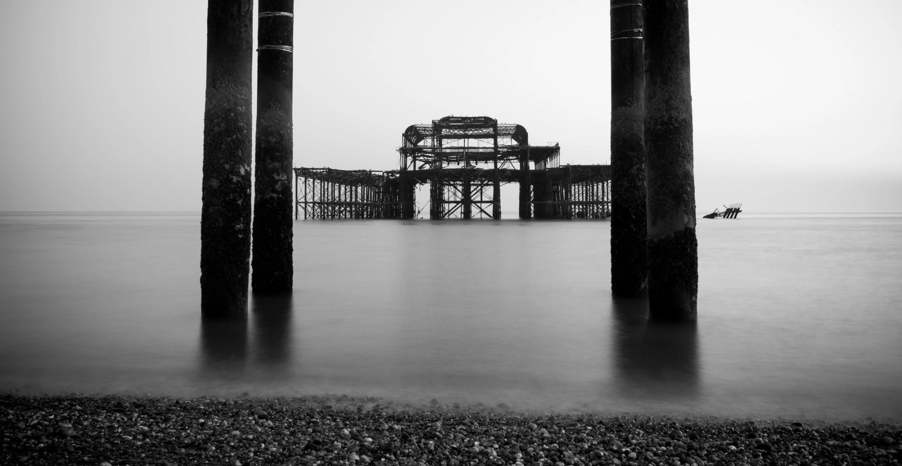 The West Pier in Monochrome, Brighton