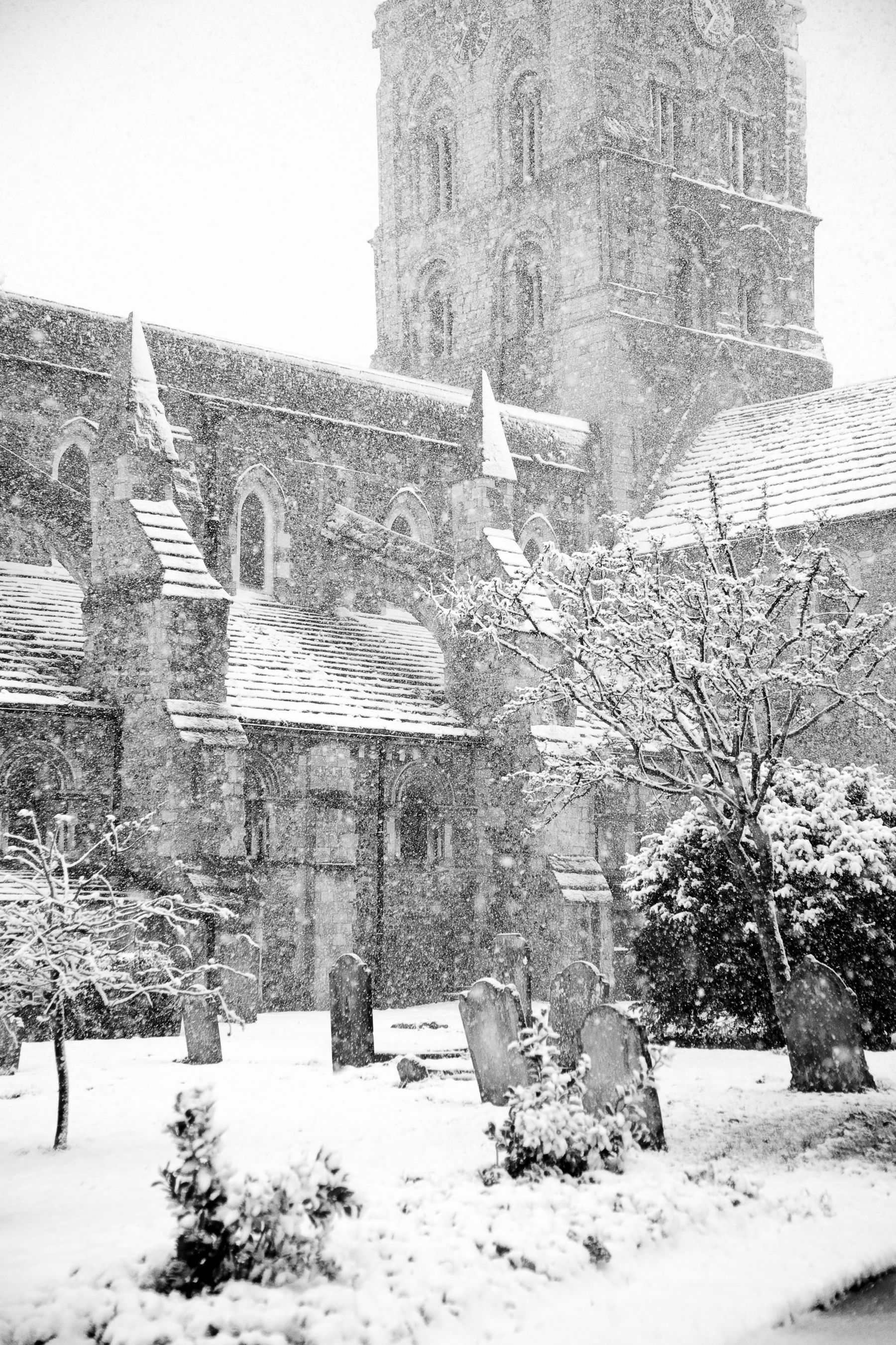 The Tower in Falling Snow, Shoreham-by-Sea