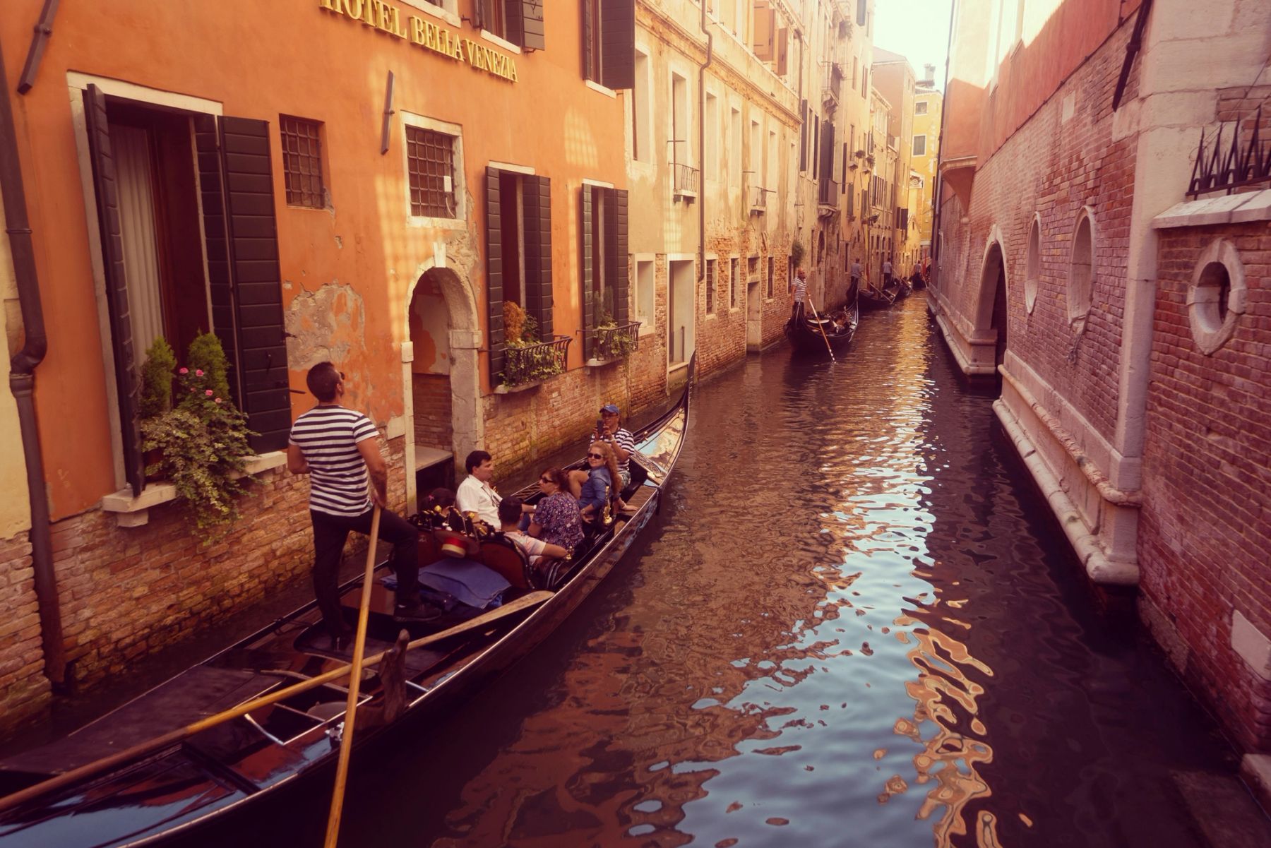 Gondola through the Backwaters, Venice, Italy