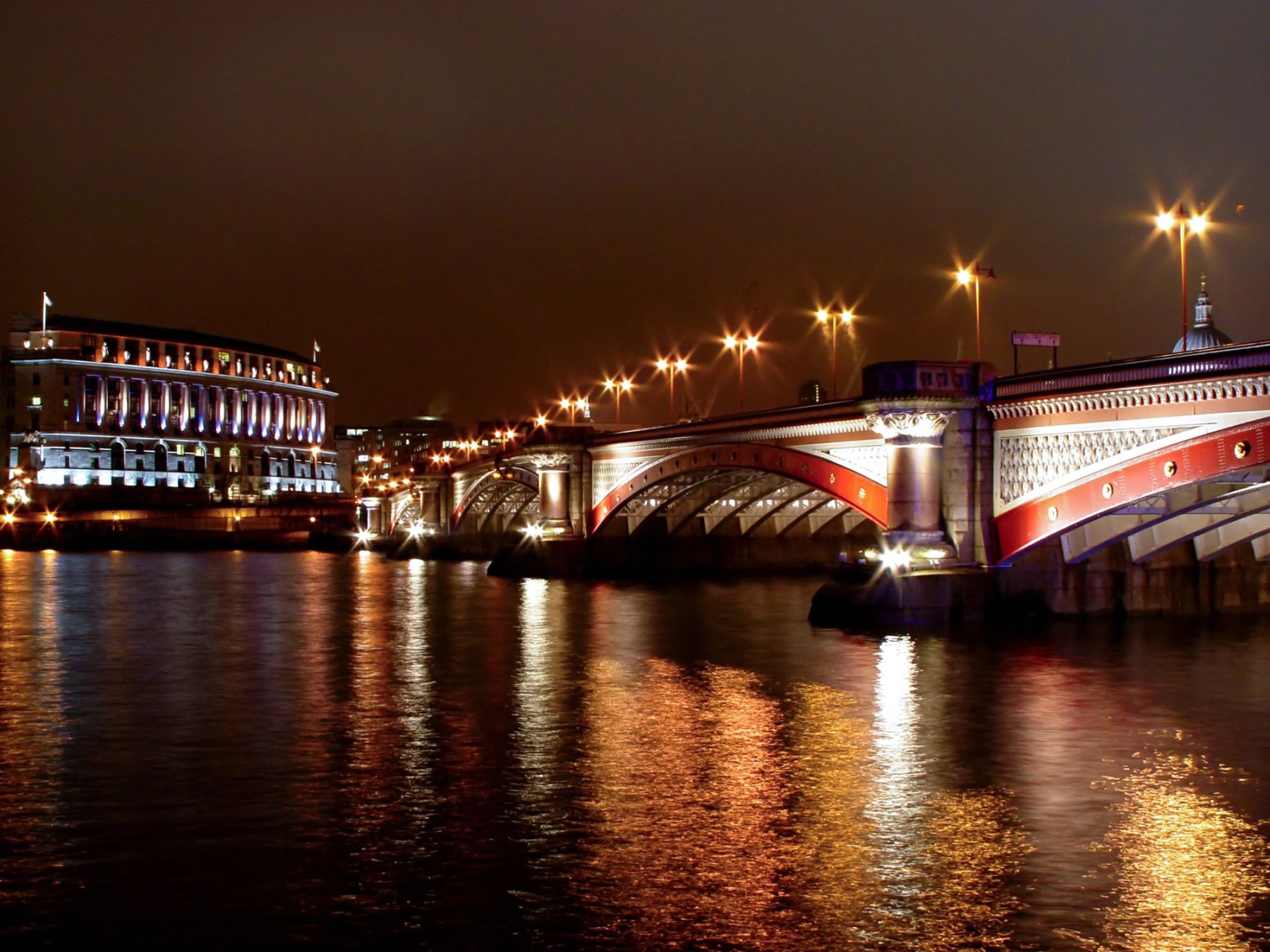 Blackfriars Bridge at Night, Blackfriars, London