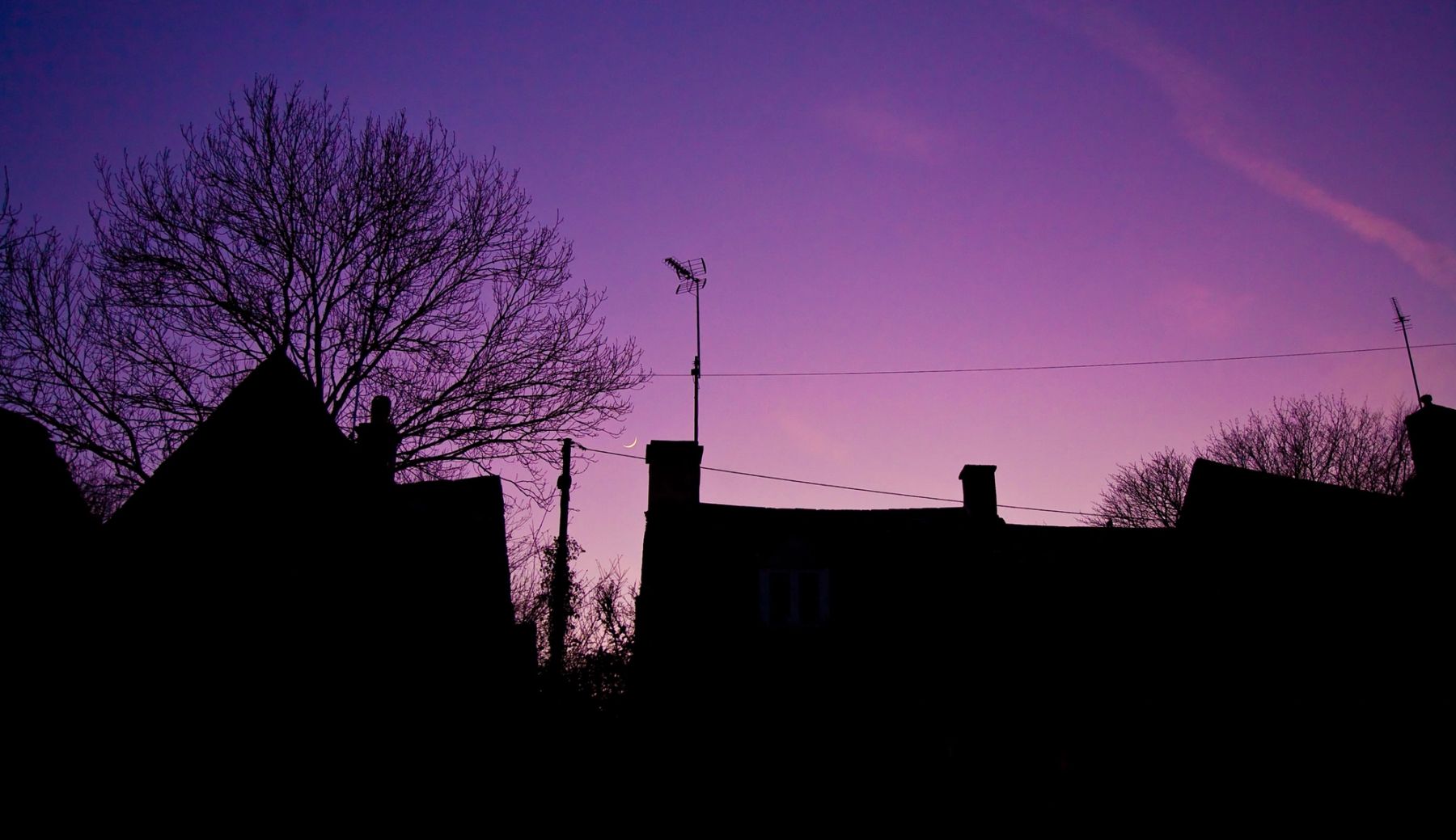 Rooftops at Twilight, Bibury, Gloucestershire
