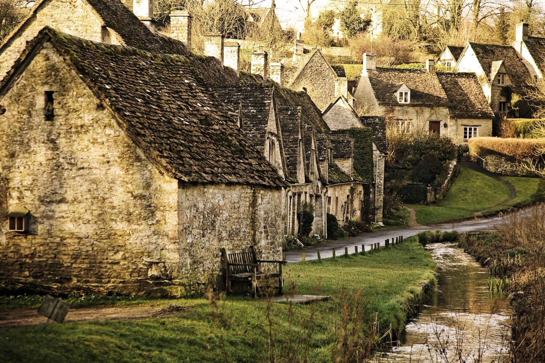 The Stream and the Cottages, Bibury, Gloucestershire