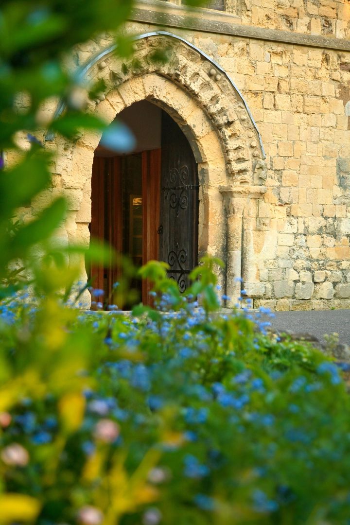 Spring Flowers at the Door