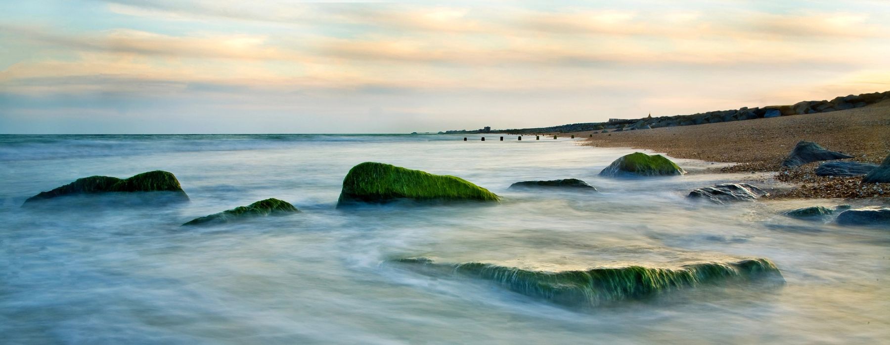 Green Rocks at Low Tide, Shoreham Beach