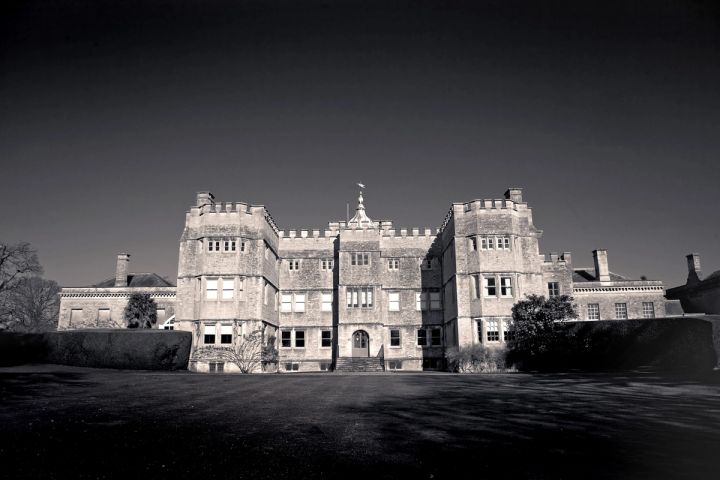 Rousham House in Black and White