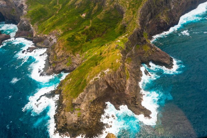 Green Headland and White Surf