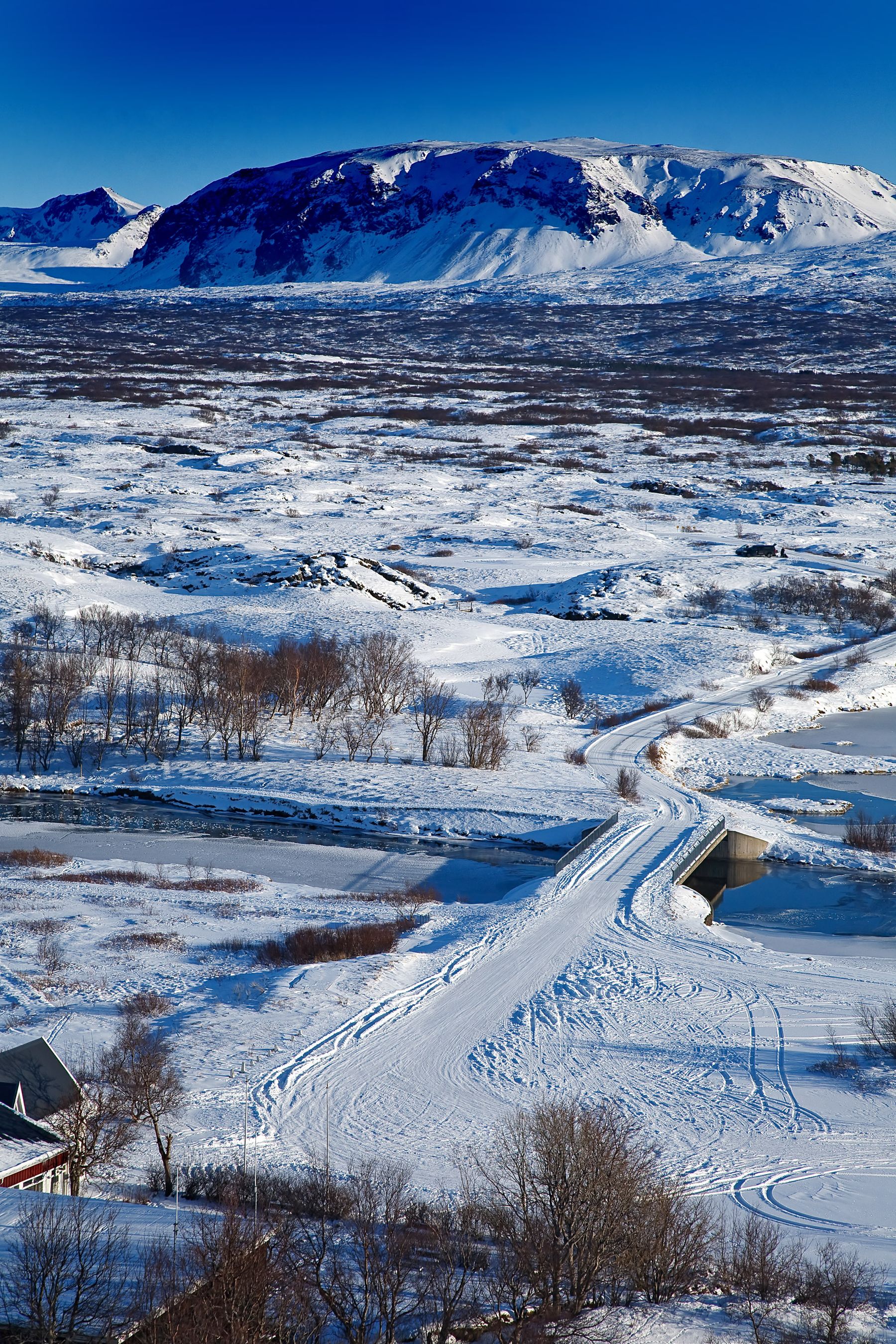 The Winding Snowy Track, Thingvellir, Iceland