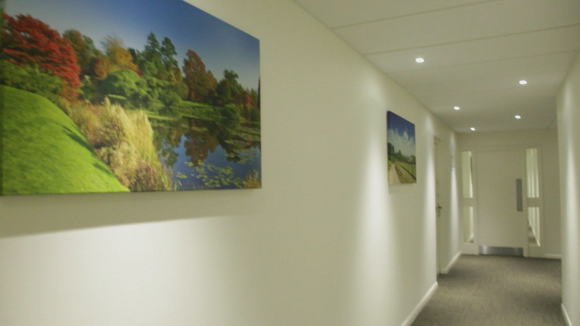 The finished corridor, ready for guests