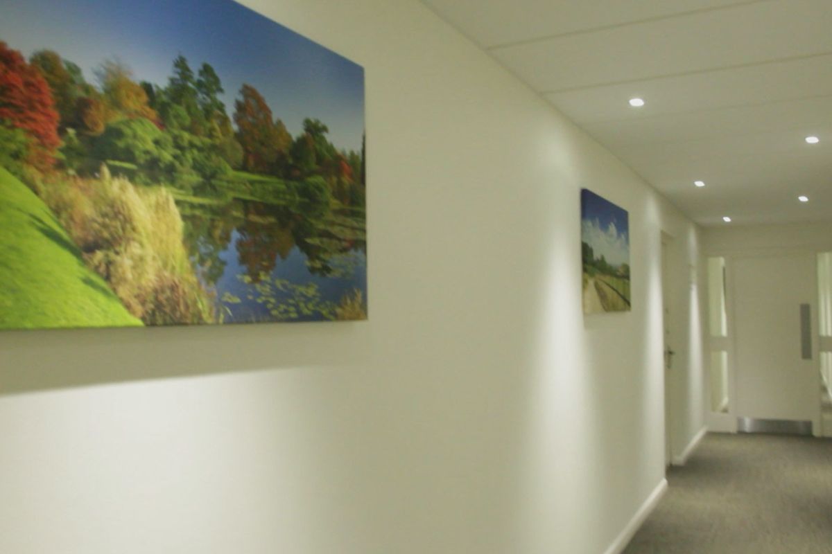 The finished corridor, ready for guests