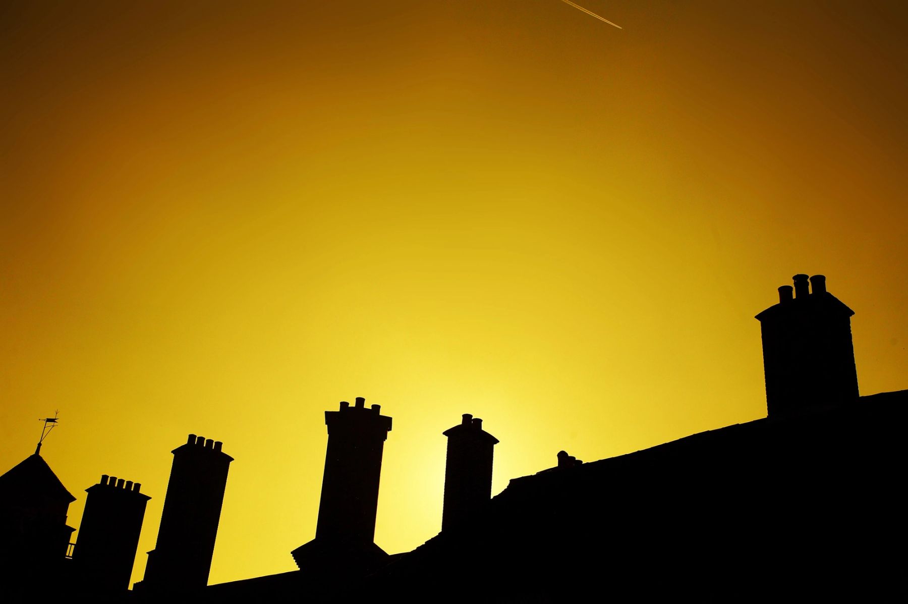 Chimneys at Sunset, East Grinstead