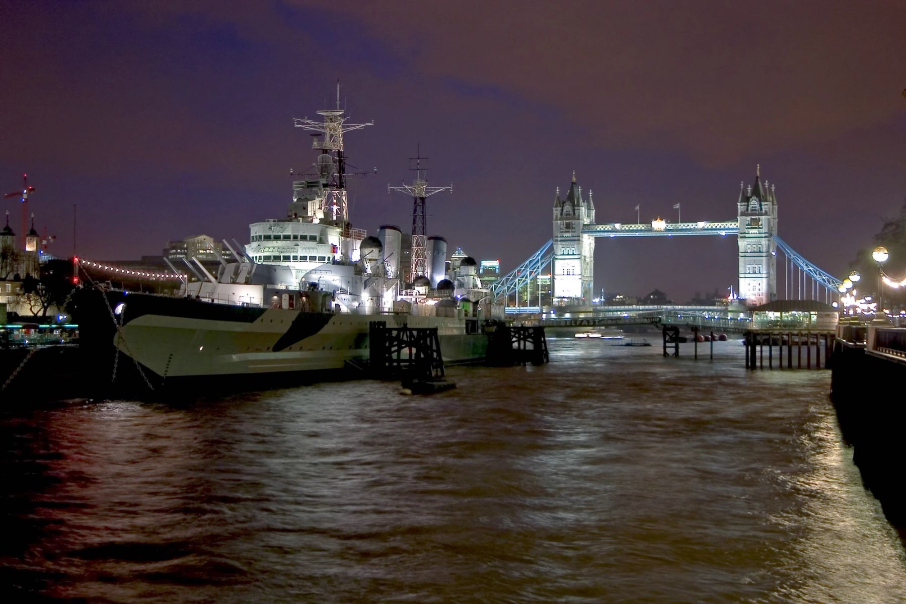 HMS Belfast and Tower Bridge, Tower Bridge, London